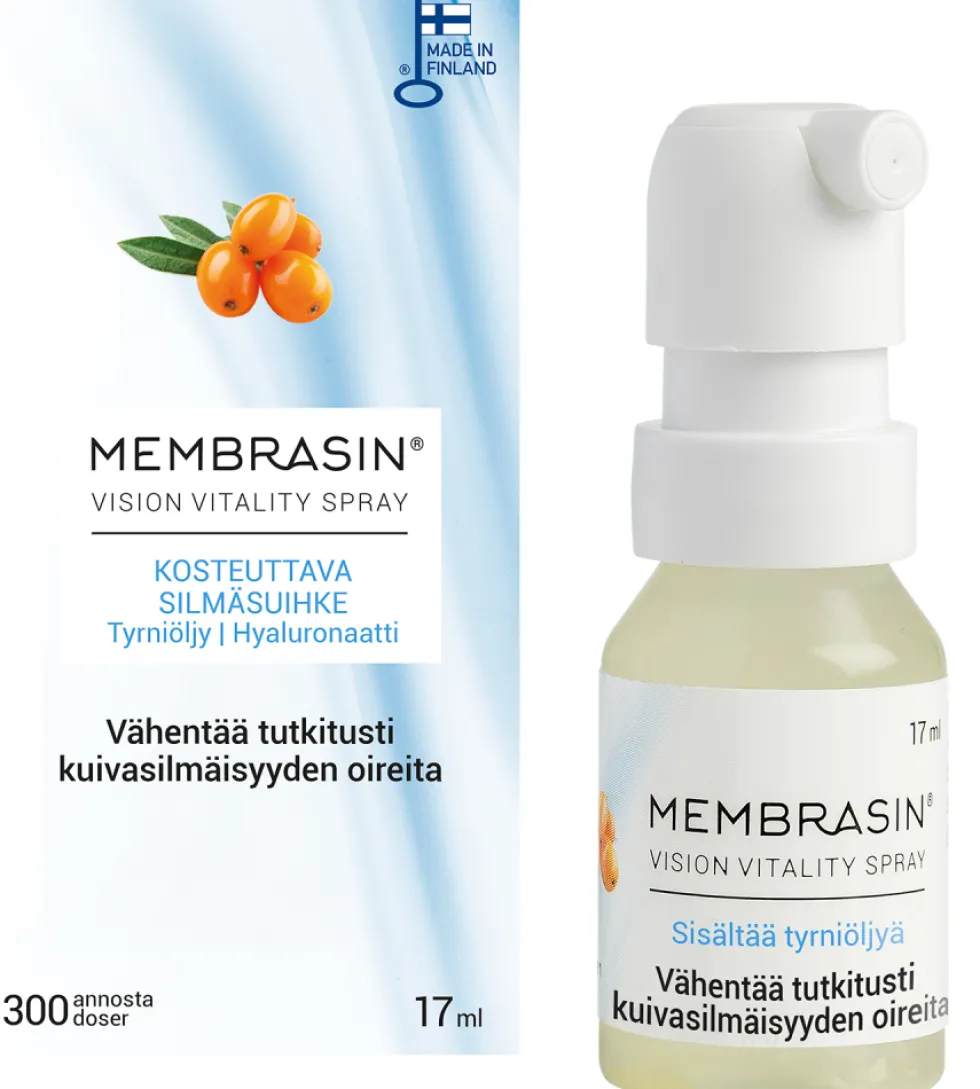 MEMBRASIN Vision Vitality tyrniöljyä sisältävä voiteleva silmäsuihke 17 ml