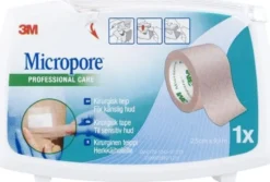 Micropore kuituteippi 25 mm x 9,1 m, ruskea katkokela