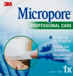 MICROPORE Kuituteippi 50 mm x 10 m, valkoinen