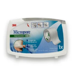 MICROPORE Kuituteippi 25 mm x 9,1 m, valkoinen katkokela