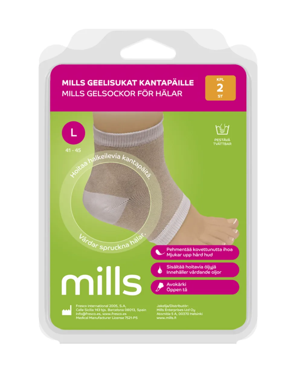 MILLS Geelisukat kantapäille, miehet