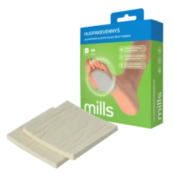 MILLS Huopakevennys jalkaterän kivun lievitykseen 9,5 x 9,5 cm