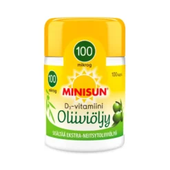 MINISUN D3-vitamiini 100 mikrog Oliiviöljy 100 kpl