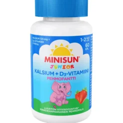 MINISUN Junior Kalsium + D-vitamiini Pehmofantti 60 kpl