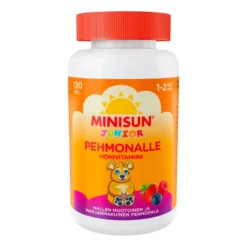 MINISUN Junior Pehmonalle Monivitamiini 120 kpl