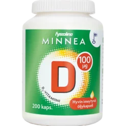 MINNEA D-vitamiini 100 mikrog kapseli 200 kpl