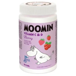 Moomin C+D-vitamiini berry purutabletti 90 kpl