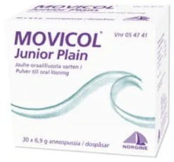 MOVICOL JUNIOR PLAIN jauhe oraaliliuosta varten, annospussi