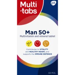 MULTI-TABS Man 50+ monivitamiini tabletti 60 kpl