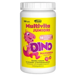 MULTIVITA Juniori Dino mansikka 100 kpl
