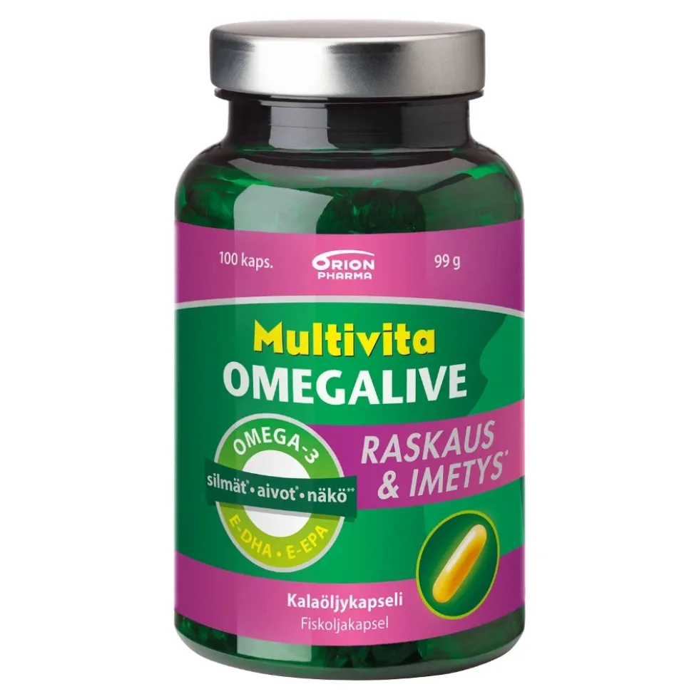 MULTIVITA Omegalive Raskaus kalaöljykapseli