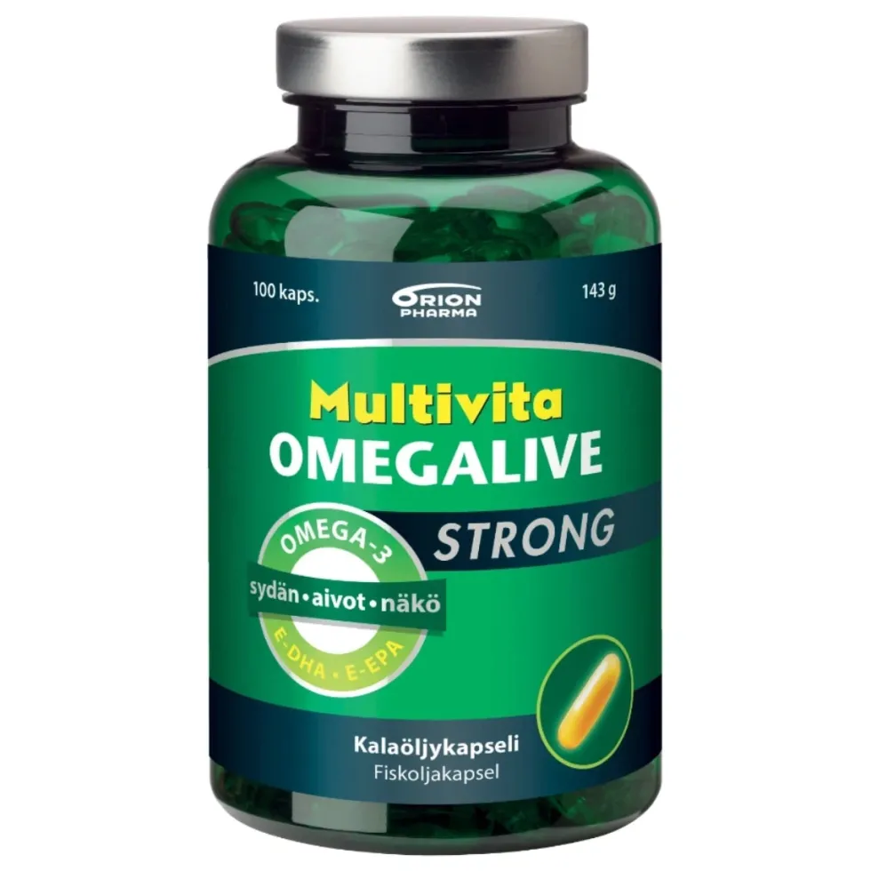 MULTIVITA Omegalive Strong kalaöljykapseli 100 kpl