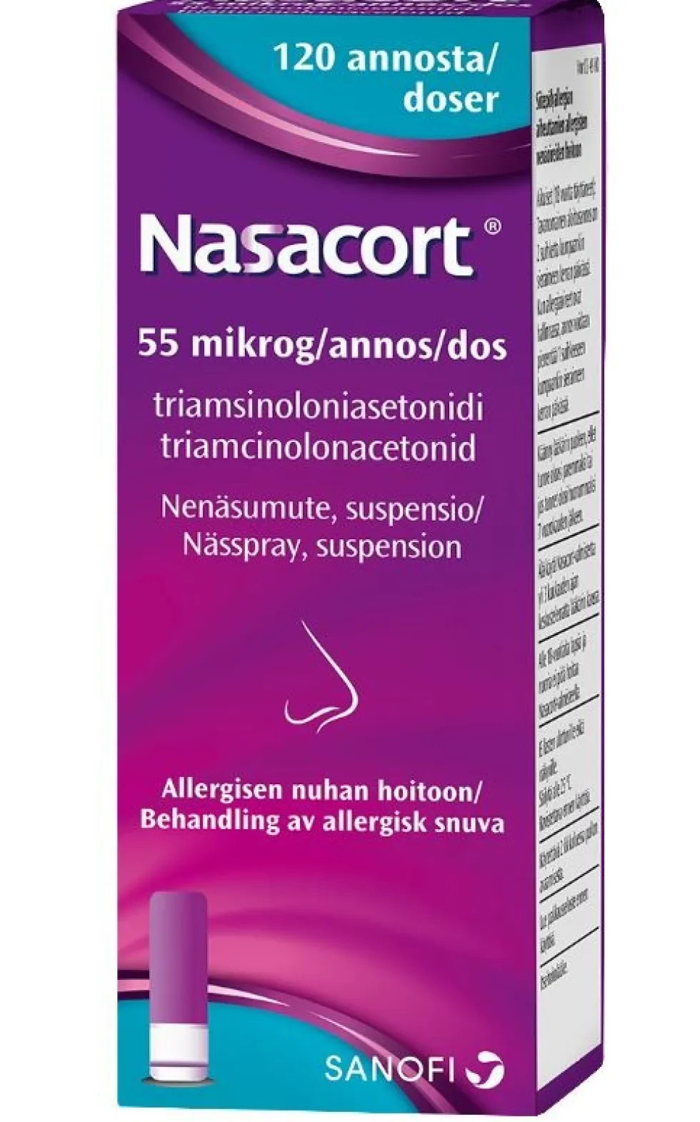 NASACORT 0,055 mg/annos nenäsumute, suspensio