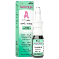 NASOLIN A-Vitamin suihke kuivan nenän hoitoon, timjami-eukalyptus