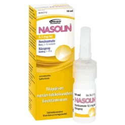NASOLIN 0,5 mg/ml nenäsumute, liuos säilytysaineeton