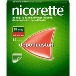 NICORETTE 25 mg/16 tuntia depotlaastari