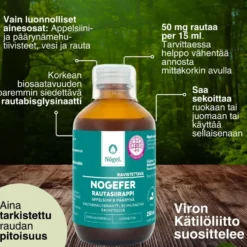 Nogel Nogefer rautasiirappi 50 mg/15 ml 250 ml