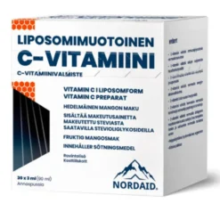 NORDAID Liposomaalinen C-vitamiini 1000 mg geeli annospusseissa
