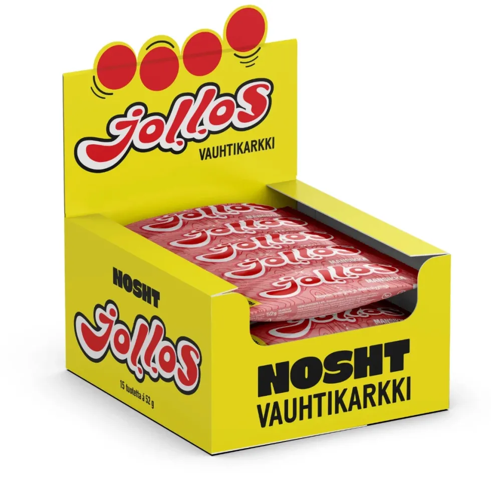 Nosht Jollos Vauhtikarkki Mansikka 15x52 g