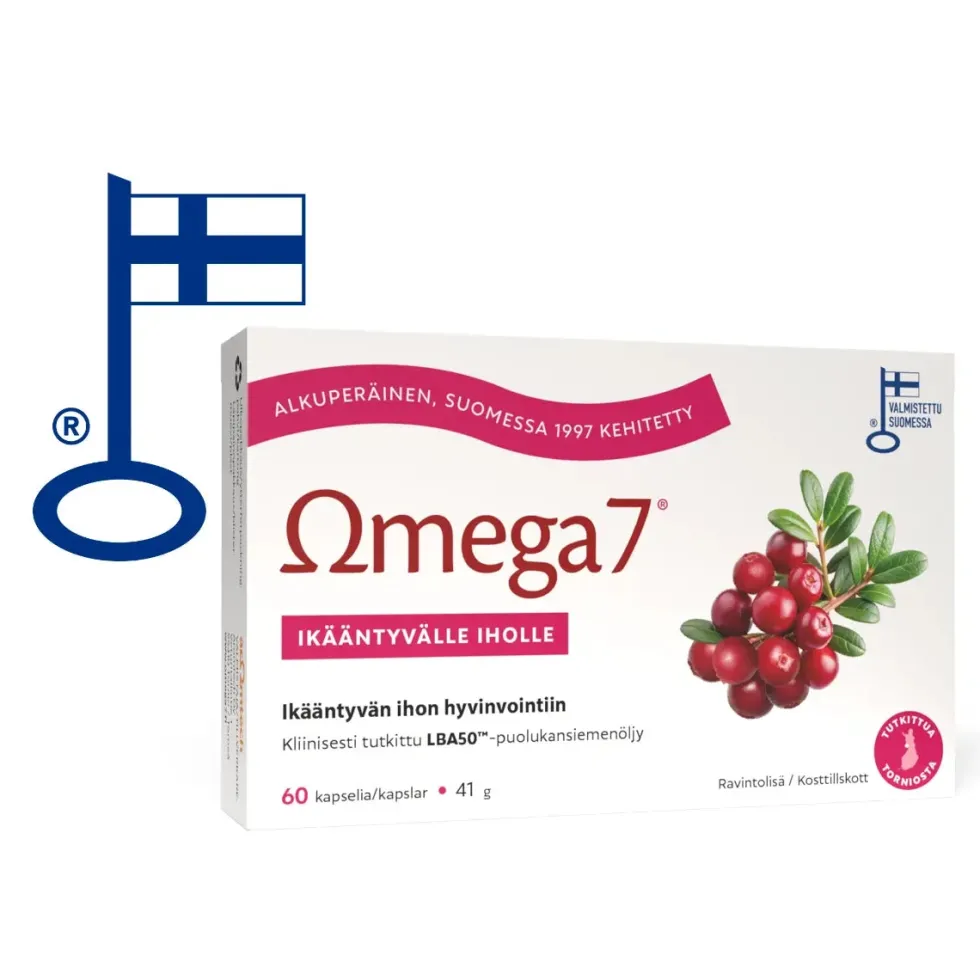 Omega7 LBA50 puolukansiemenöljy 60 kaps