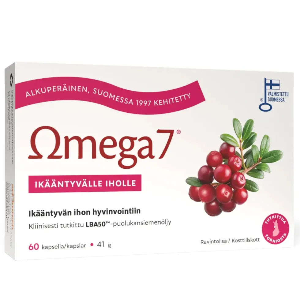 Omega7 LBA50 puolukansiemenöljy 60 kaps