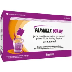 PARAMAX jauhe oraaliliuosta varten, annospussi 500 mg 20 kpl