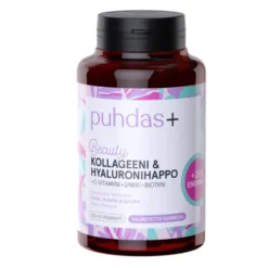 PUHDAS+ Beauty kollageeni & hyaluronihappo + C kapseli 150 kpl