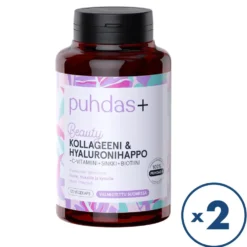 PUHDAS+ Beauty Kollageeni & Hyaluronihappo 2x120 kaps