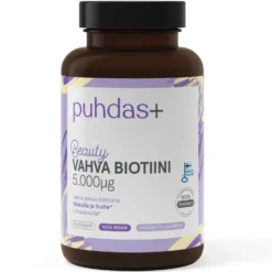 PUHDAS+ Beauty Vahva Biotiini 5.000 mikrog 120 kaps
