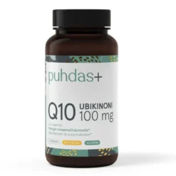 PUHDAS+ Ubikinoni Q10 100 mg + C-vitamiini vegan 60 kaps