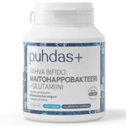 PUHDAS+ Vahva Bifido Maitohappobakteeri + Glutamiini kapseli 60 kpl
