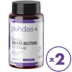 Puhdas+ Vahva Biotiini 10.000 mikrog kaps 2x60 kpl
