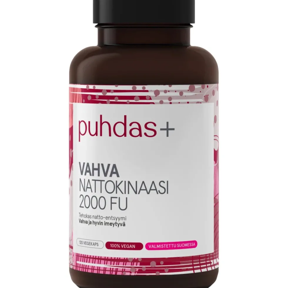 PUHDAS+ Vahva Nattokinaasi 2000 CFU kapseli 120 kpl