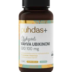 PUHDAS+ Vahva Ubikinoni Q10 100 mg oliiviöljykapseli 60 kpl