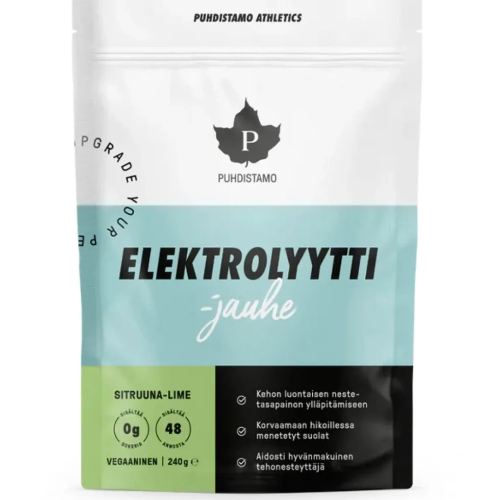 PUHDISTAMO Elektrolyyttijauhe Sitruuna-Lime 240 g