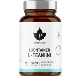 PUHDISTAMO Luontainen L-teaniini 100 mg kapseli 60 kpl