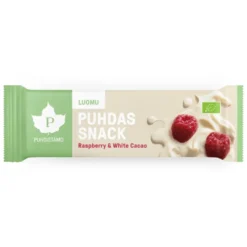Puhdistamo Puhdas Snack -patukka, Raspberry & White Cacao Luomu 40 g