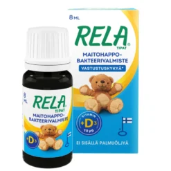 RELA Tipat + D3 maitohappobakteerivalmiste 8 ml
