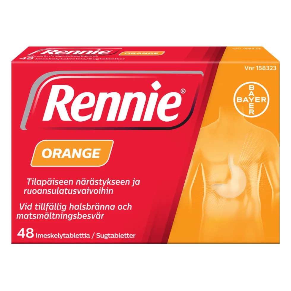 RENNIE Orange 80 mg/680 mg imeskelytabletti