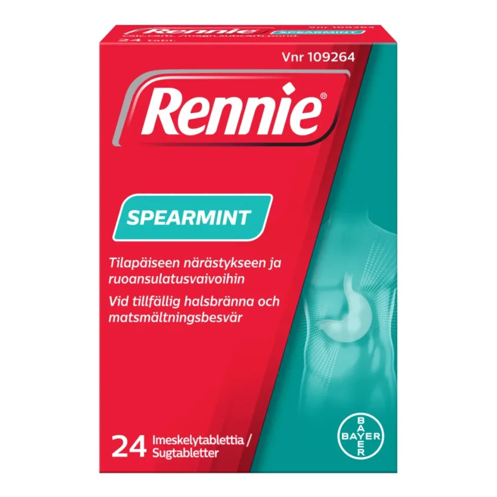 RENNIE Spearmint 80 mg/680 mg imeskelytabletti