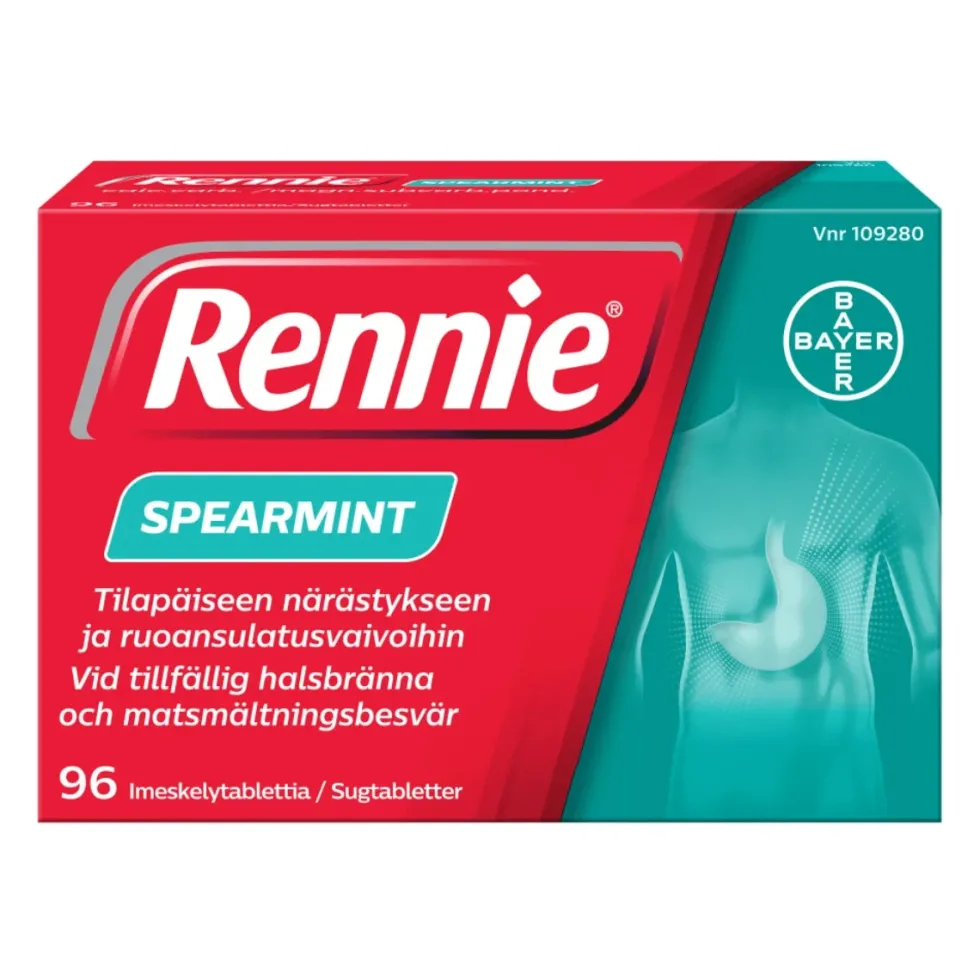 RENNIE Spearmint 80 mg/680 mg imeskelytabletti