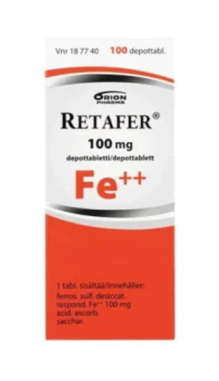 RETAFER 100 mg depottabletti