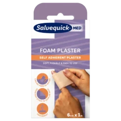 SALVEQUICK Med 6cm x 1m Foam Plaster vaahtolaastari