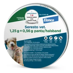 SERESTO Vet kissoille ja koirille alle 8 kg 0,56 g/1,25 g panta