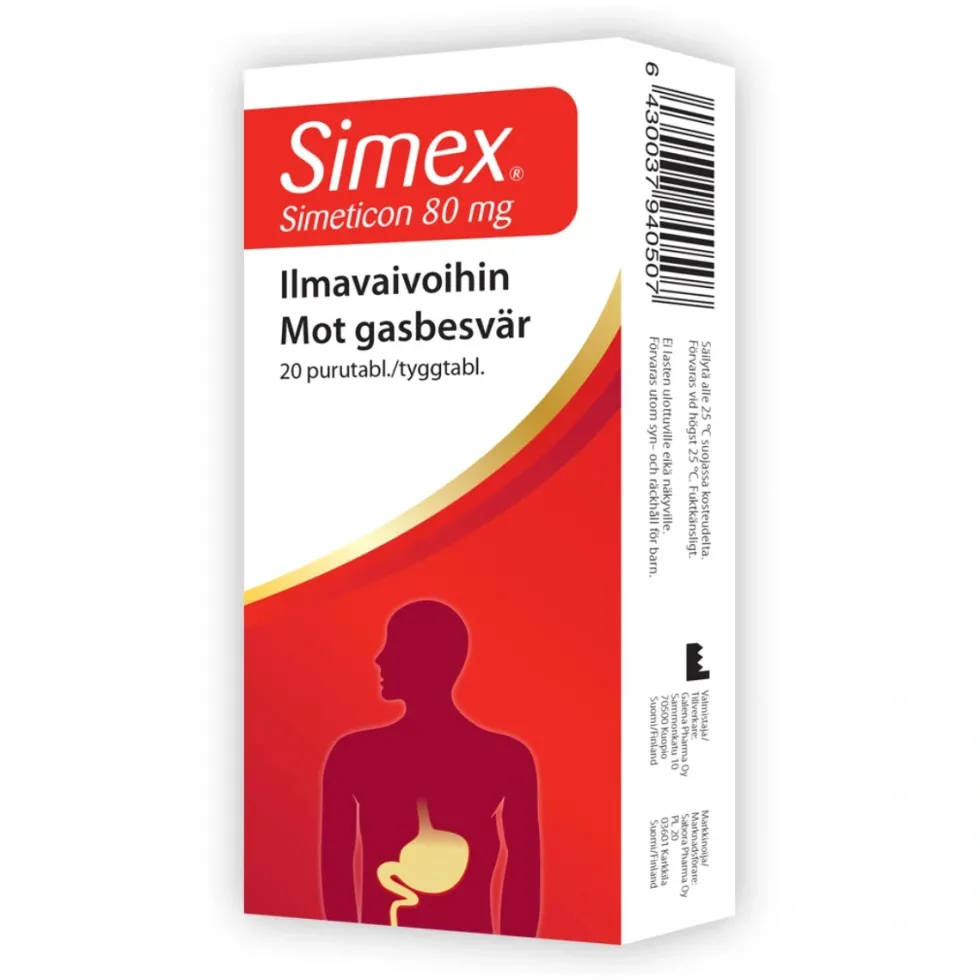 SIMEX 80 mg purutabletti 20 kpl