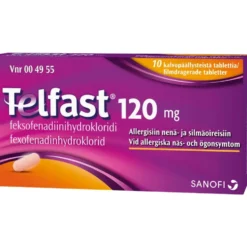 TELFAST 120 mg tabletti, kalvopäällysteinen