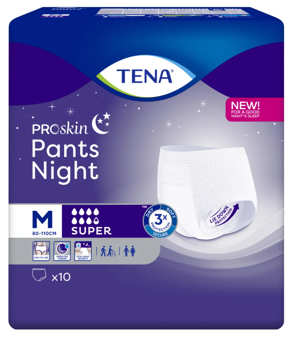 TENA ProSkin Pants Night Super M 10 kpl