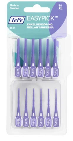 TEPE EasyPick XL silikonipäällysteinen hammastikku, lila