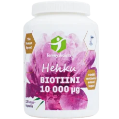 TERVEYSKAISTAN Hehku Biotiini 10 000 µg + Sinkki + Metioniini + Kupari + Seleeni kapseli 120 kpl