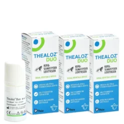 THEALOZ DUO suojaavat, kostuttavat ja voitelevat silmätipat 3x10 ml